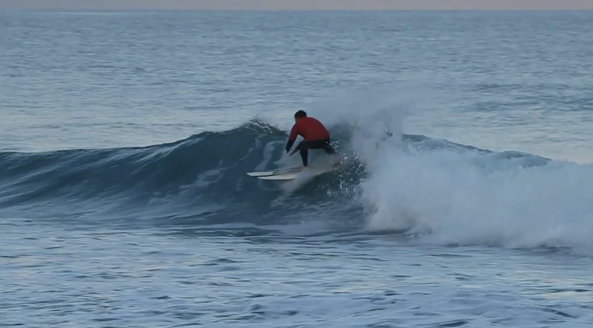 A clean Back Beach wall at dusk, Back Beach surf spot, Taranaki / SH45, New Zealand.