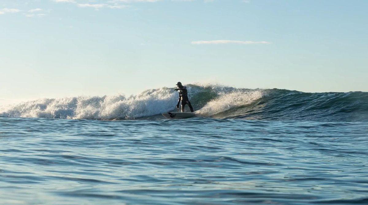 Toes towards the nose in the morning light, the mellow side of St Clair on a clean one, St Clair surf spot, Dunedin / Otago, 