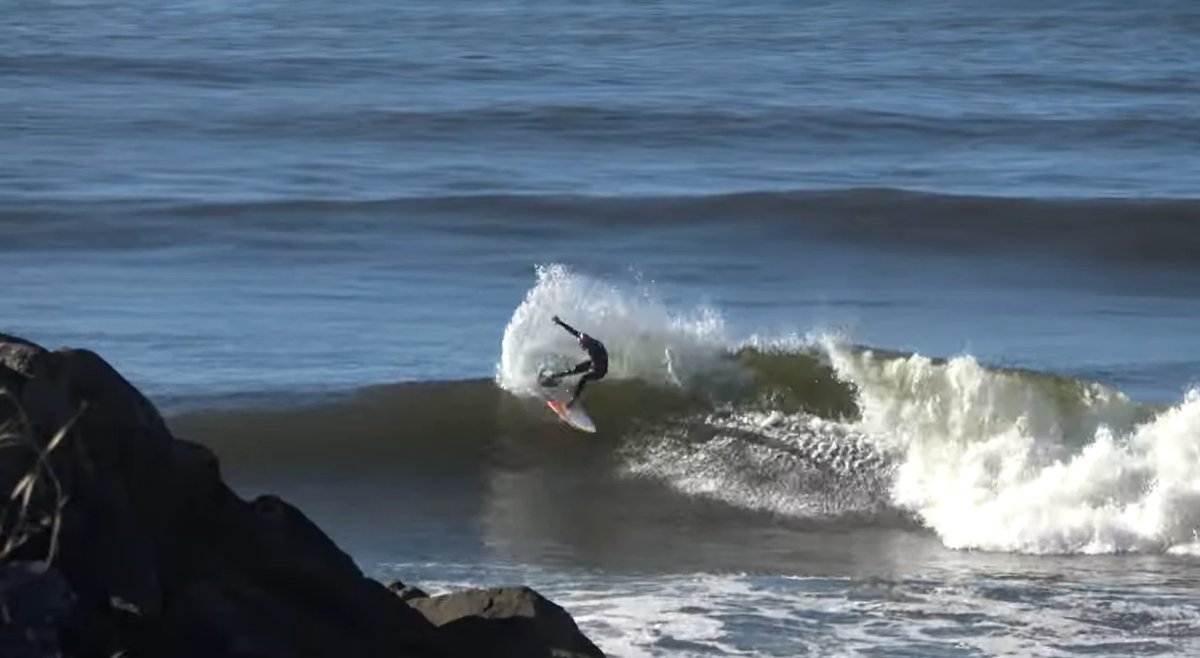 Punchy West Coast power on tap, tearing into the lip with the rocks close behind, Westport surf spot, West Coast South Island